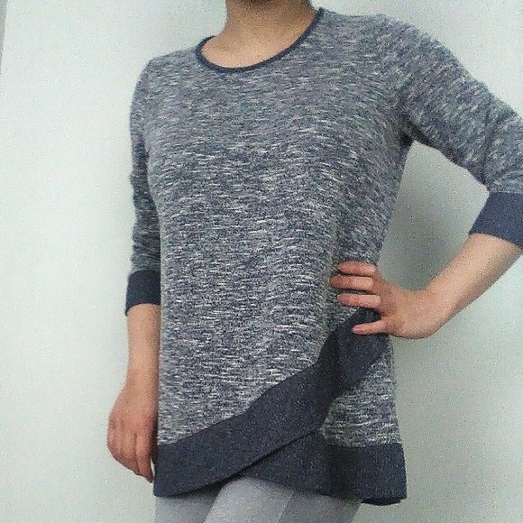 Ricki's Blue High Low Hem wrap Knit Top - Picture 6 of 6